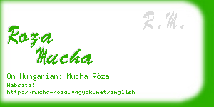 roza mucha business card